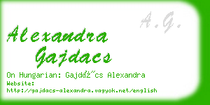 alexandra gajdacs business card